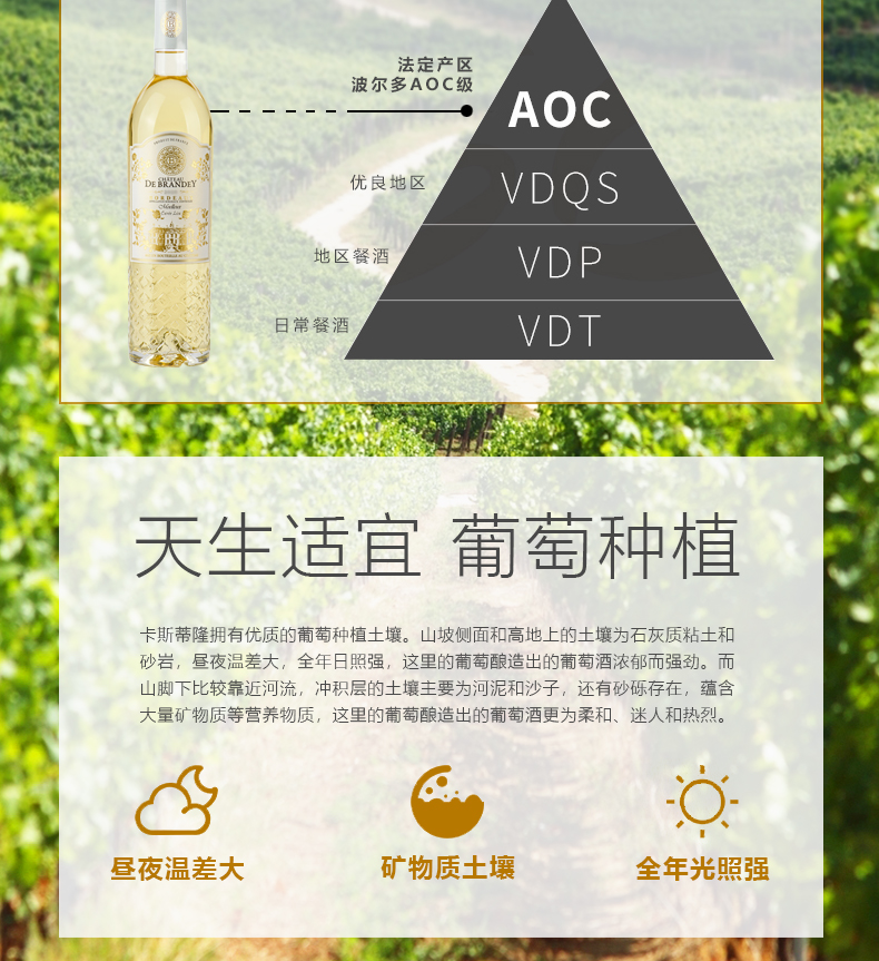 宝兰迪庄园2024贵腐甜白葡萄酒